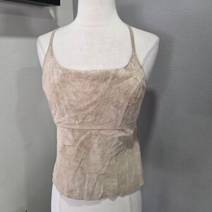 bebe Light Beige Suede Camisole
